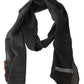 Elegant Black Wool Scarf with Fringes