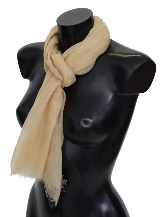 Elegante sciarpa in cashmere beige