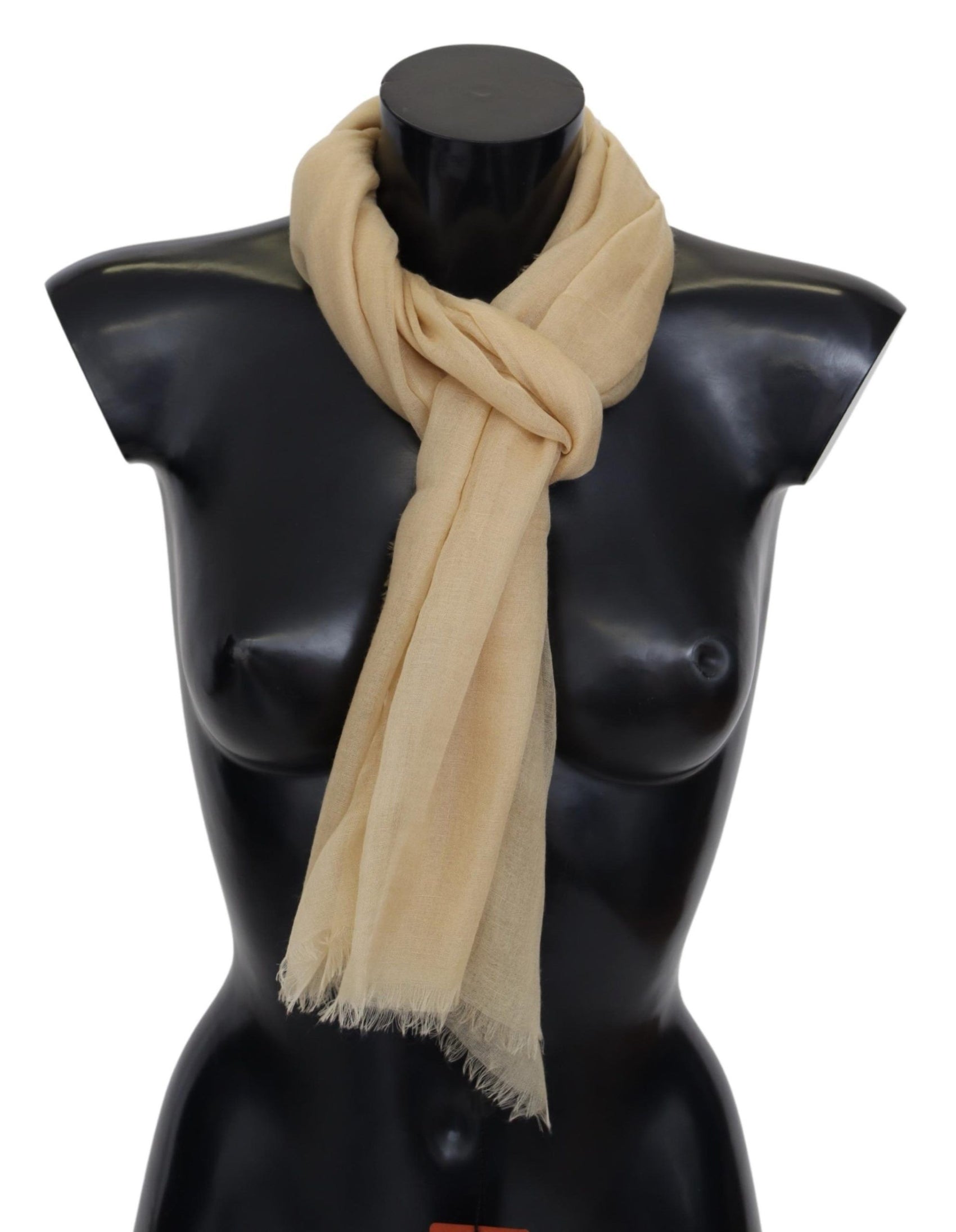 Elegante sciarpa in cashmere beige