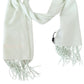 Elegant White Cashmere Scarf