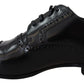 Elegante schwarze Derby-Schuhe aus Leder