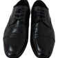 Elegante schwarze Derby-Schuhe aus Leder