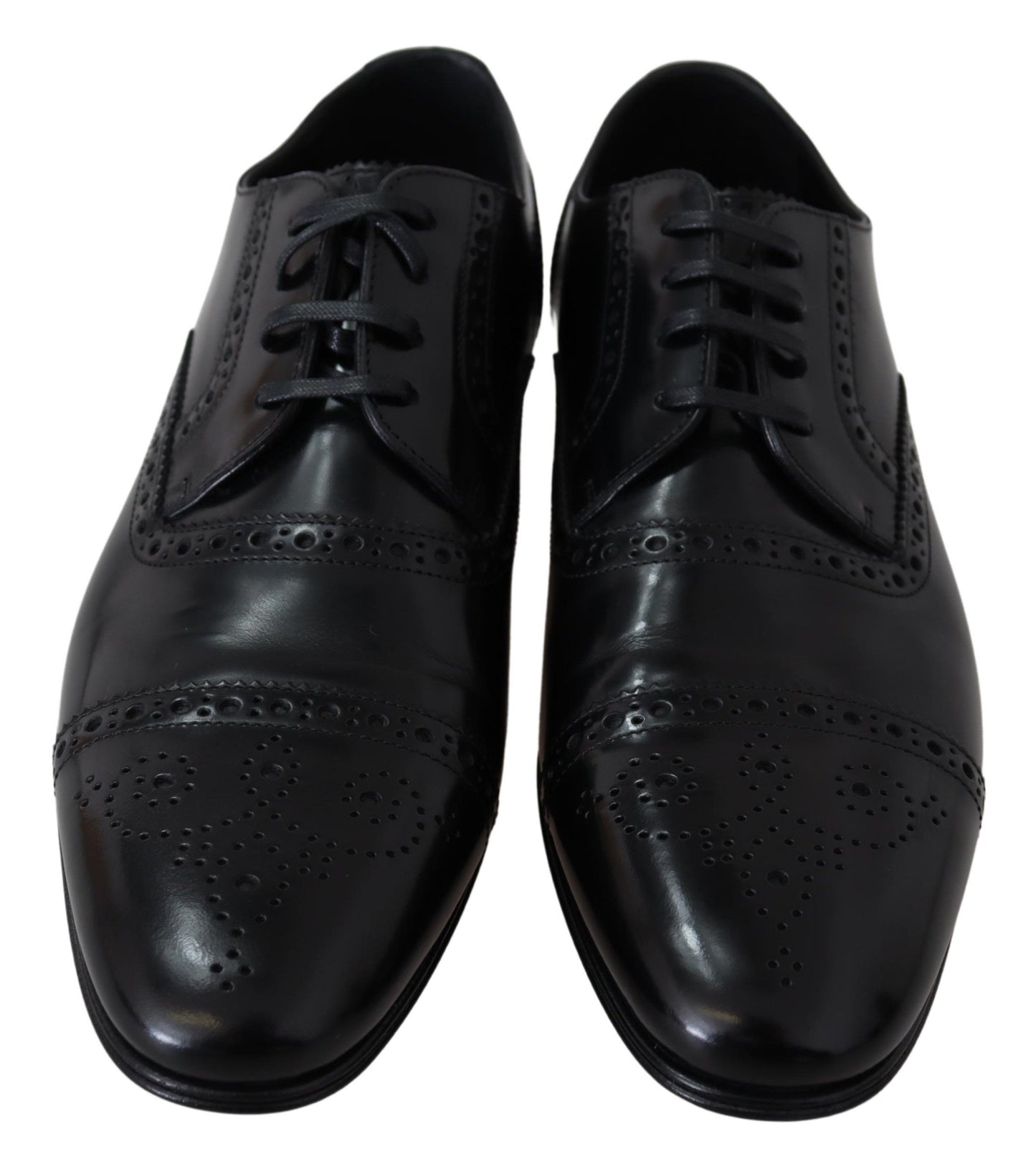 Elegante schwarze Derby-Schuhe aus Leder