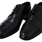 Eleganti scarpe derby formali in pelle nera