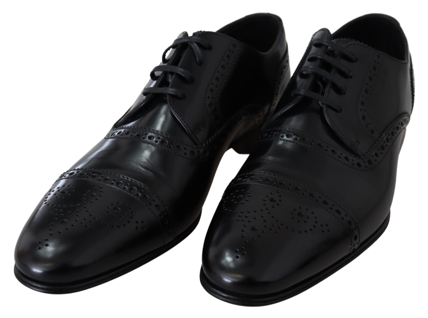 Elegante schwarze Derby-Schuhe aus Leder