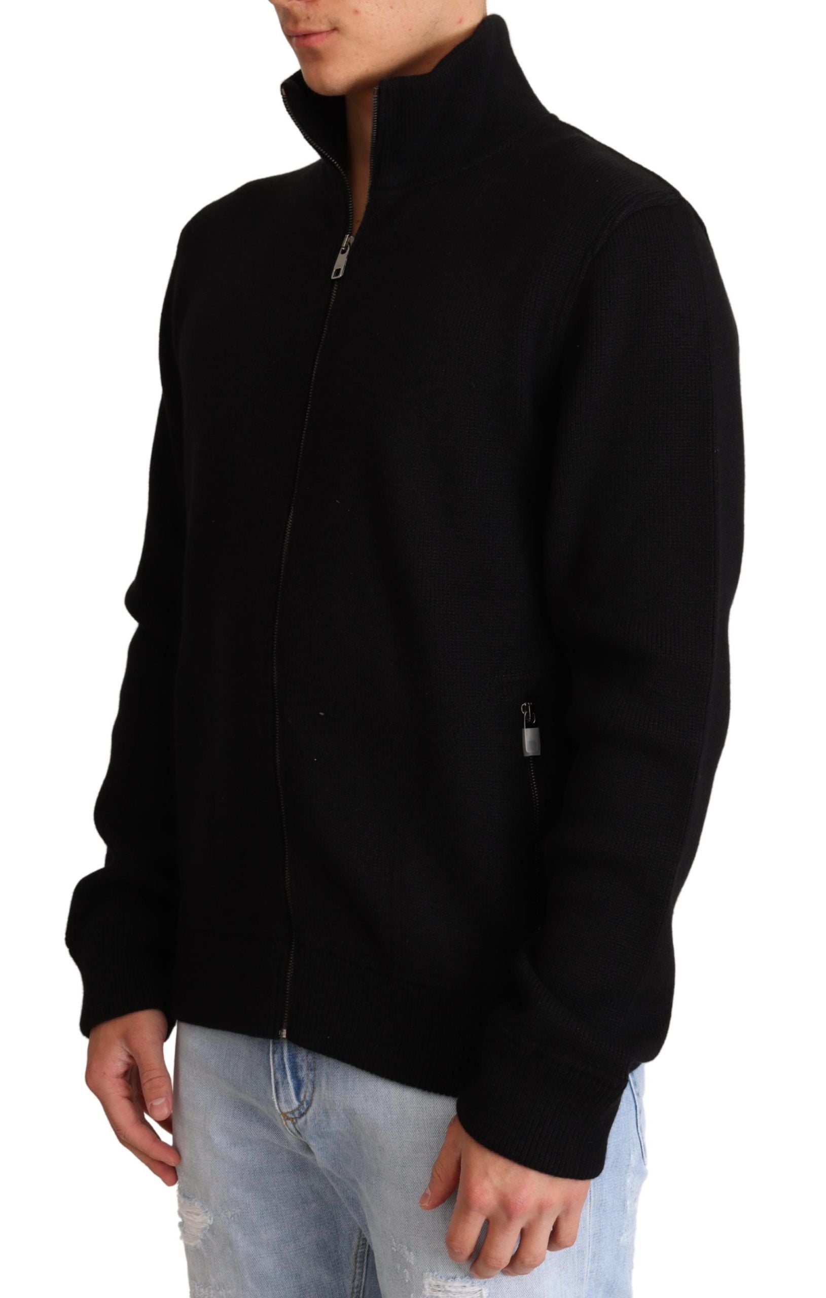 Eleganter Pullover aus Kaschmirmischung mit hohem Kragen