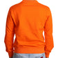 Regal Rundhalspullover aus Baumwolle in Orange
