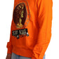 Regal Rundhalspullover aus Baumwolle in Orange