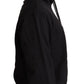 Eleganter bestickter schwarzer Baumwollpullover