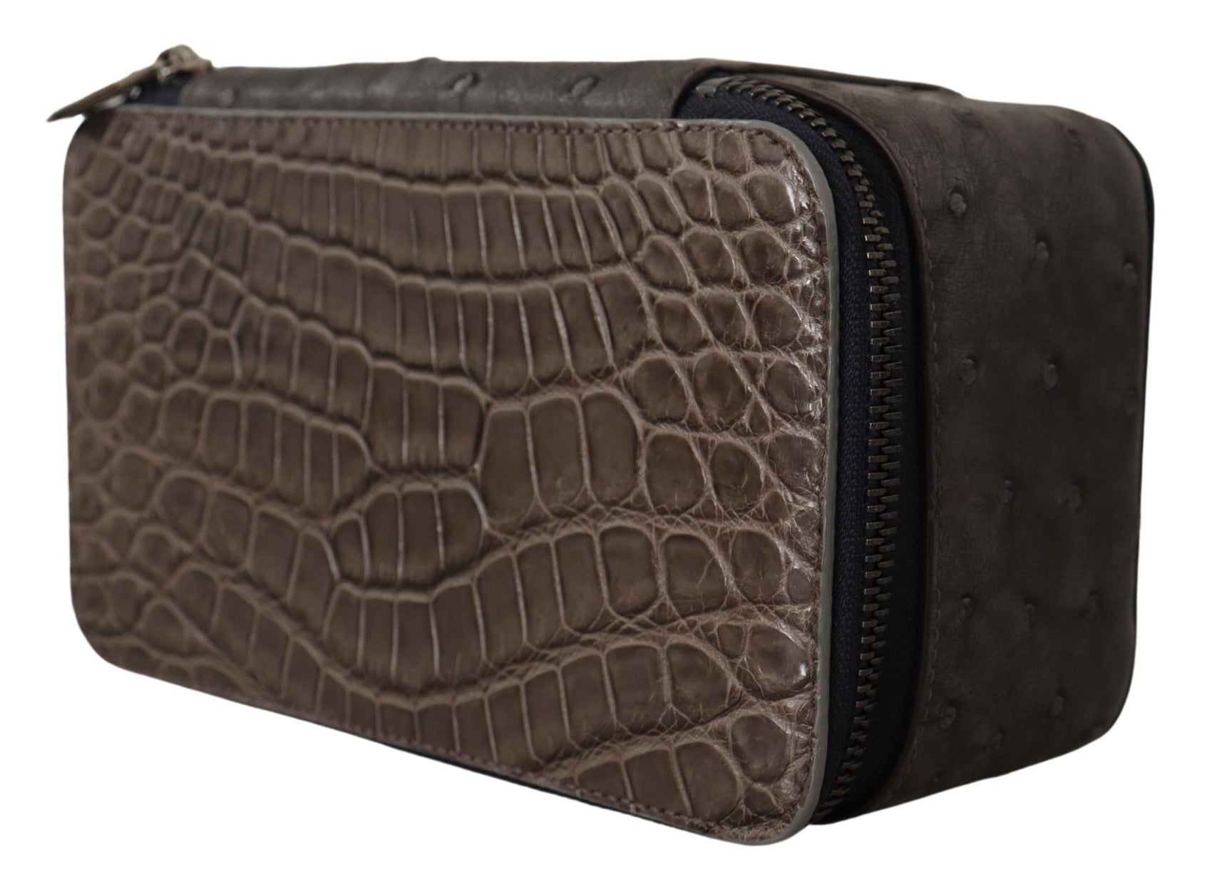 Borsa da toeletta in pelle esotica squisita