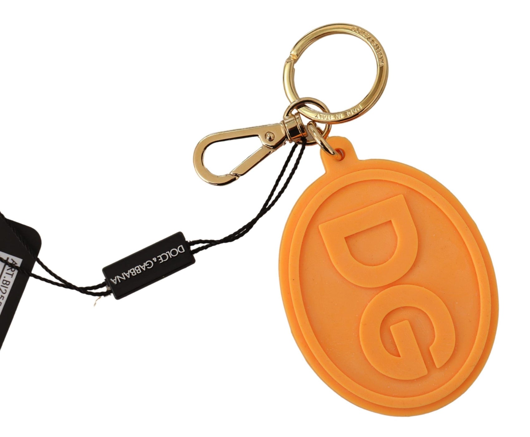 Splendido portachiavi e ciondolo per borsa in oro arancione