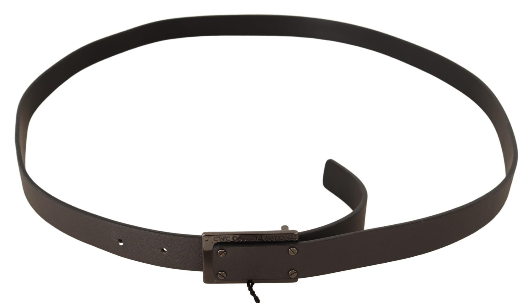 Elegante cintura in pelle con fibbia in metallo