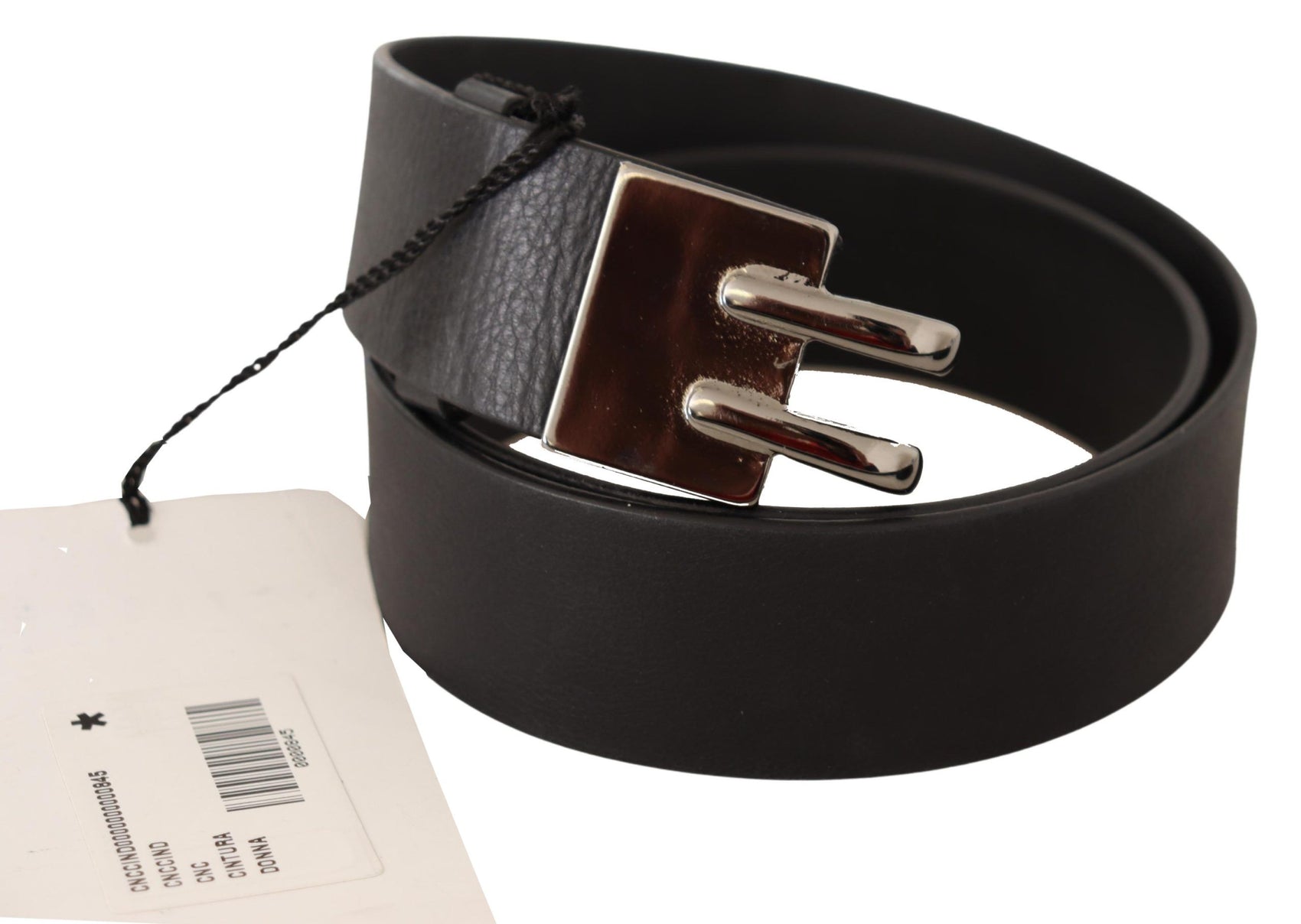 Eleganter schwarzer Leder-Modegürtel