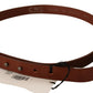 Elegant Brown Leather Fashion Belt