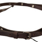 Chic Brown Leather Fashion Belt with Silver Buckle