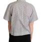 Dolce & Gabbana Black Polka Dot Collared Shirt White