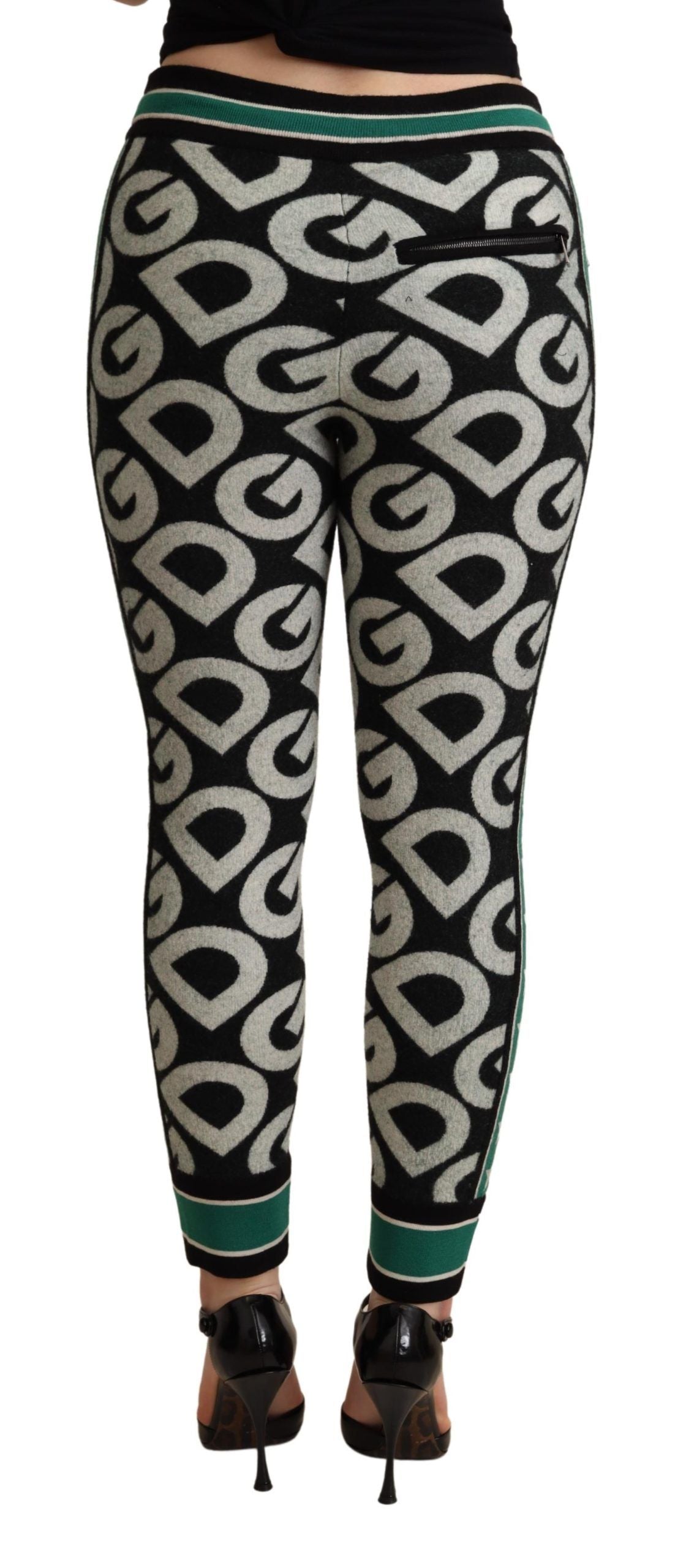 Pantaloni della tuta in misto lana incisi