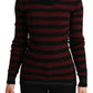 Schicker gestreifter Woll-Kaschmir-Pullover