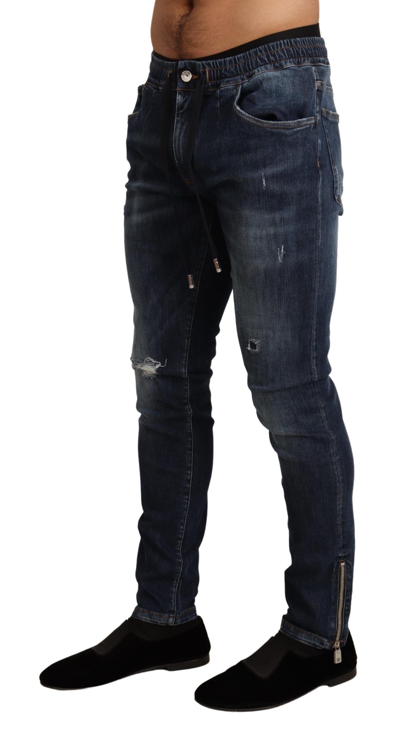 Elegante dunkelblaue Skinny Jeans