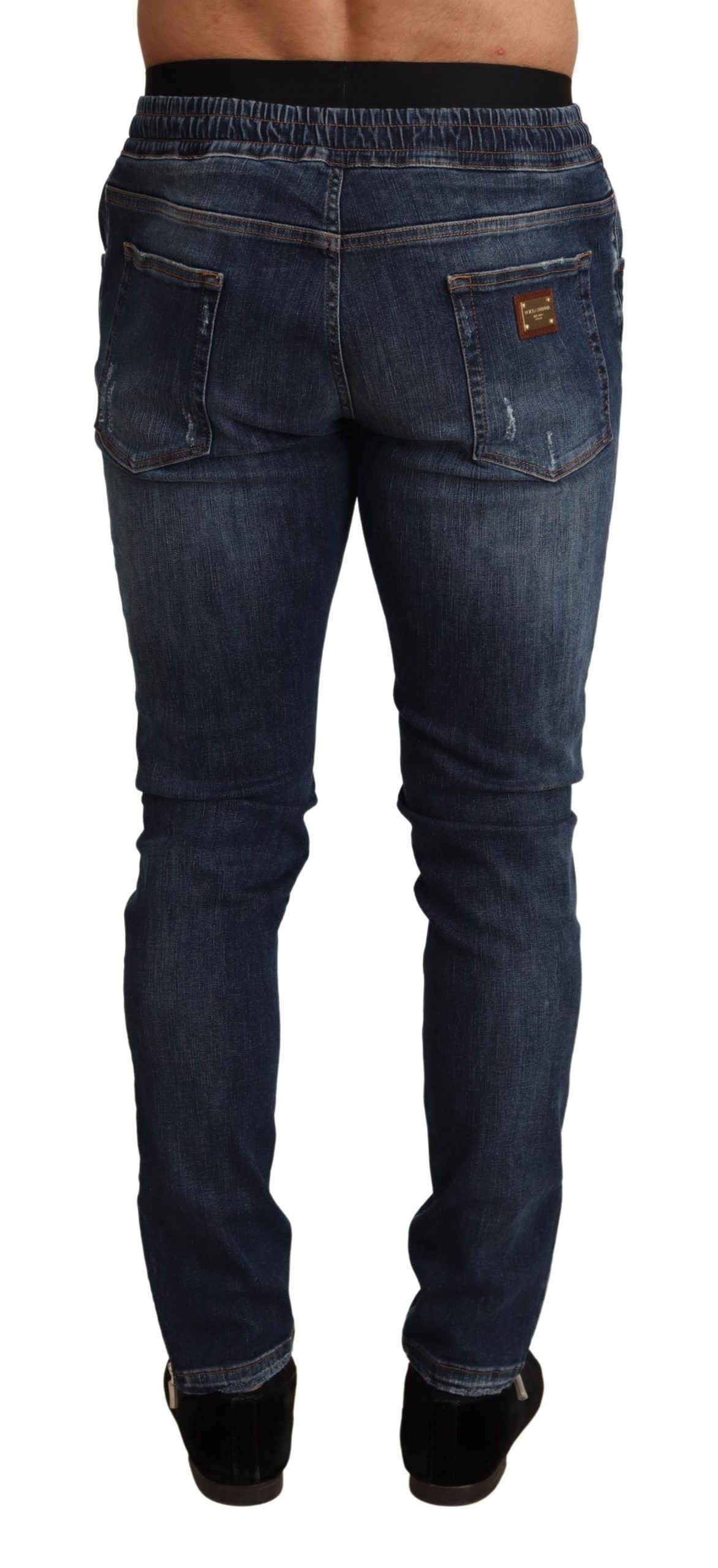 Elegante dunkelblaue Skinny Jeans