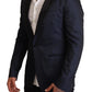 Elegant Blue Slim Fit Martini Blazer