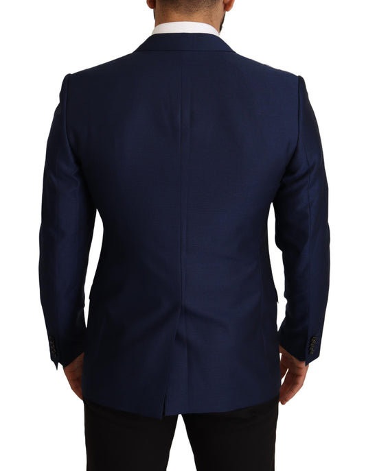 Blazer Martini in lana vergine blu navy