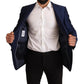 Navy Blue Virgin Wool Martini Blazer