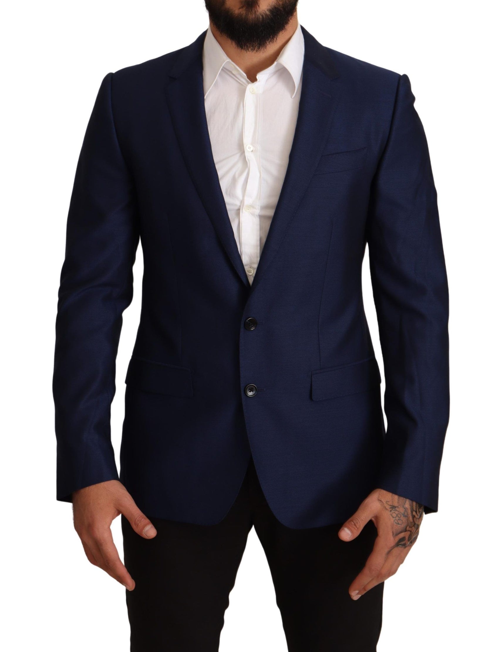 Blazer Martini in lana vergine blu navy