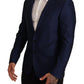 Navy Blue Virgin Wool Martini Blazer