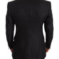 Elegant Slim Fit Black Linen Blazer