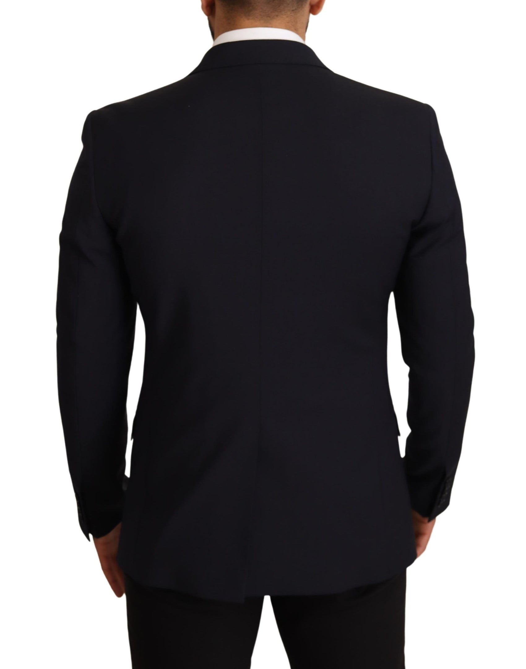 Elegante abito Martini in misto lana blu scuro