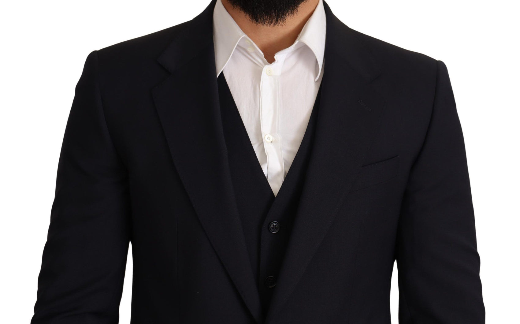 Elegante abito Martini in misto lana blu scuro
