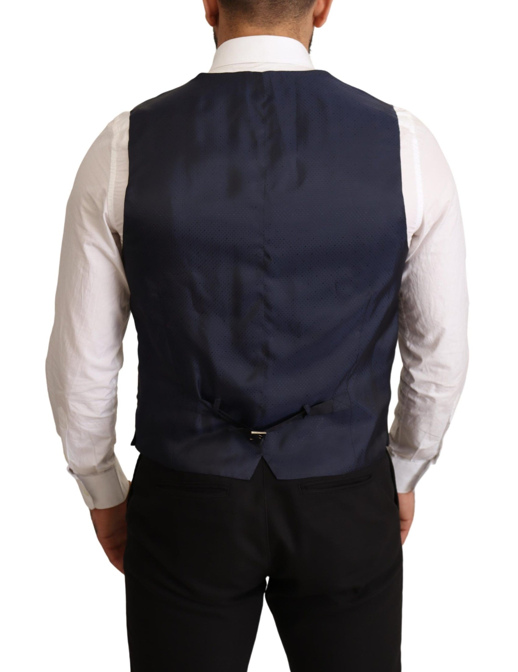 Elegante abito Martini in misto lana blu scuro