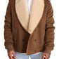 Elegant Double Breasted Shearling Jacket