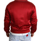 Sumptuous Silk Red Bomber Jacket