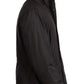 Elegant Black Hooded Blouson Jacket