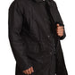 Elegant Black Hooded Blouson Jacket