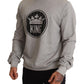 Regal Crown Baumwollpullover - Anspruchsvolles Grau