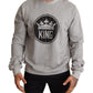 Regal Crown Baumwollpullover - Anspruchsvolles Grau