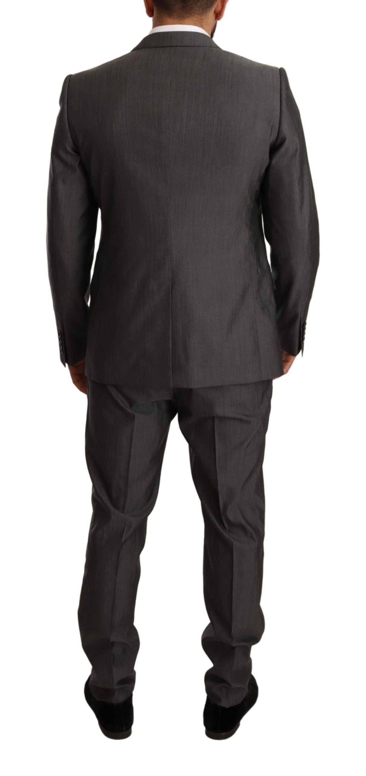 Elegante abito Martini slim fit in lana e seta
