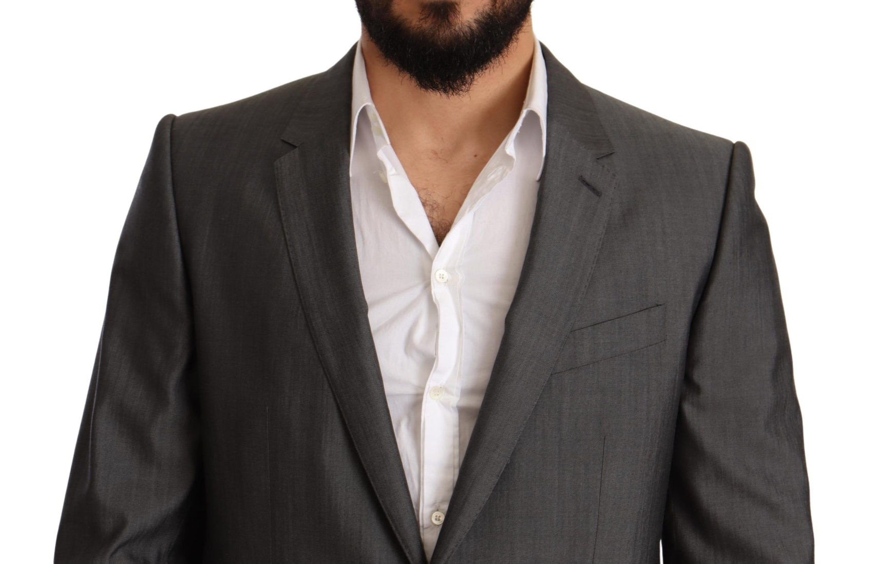Elegante abito Martini slim fit in lana e seta