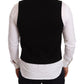 Elegant Black Cotton Formal Dress Vest