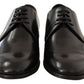 Eleganti scarpe derby in pelle nera