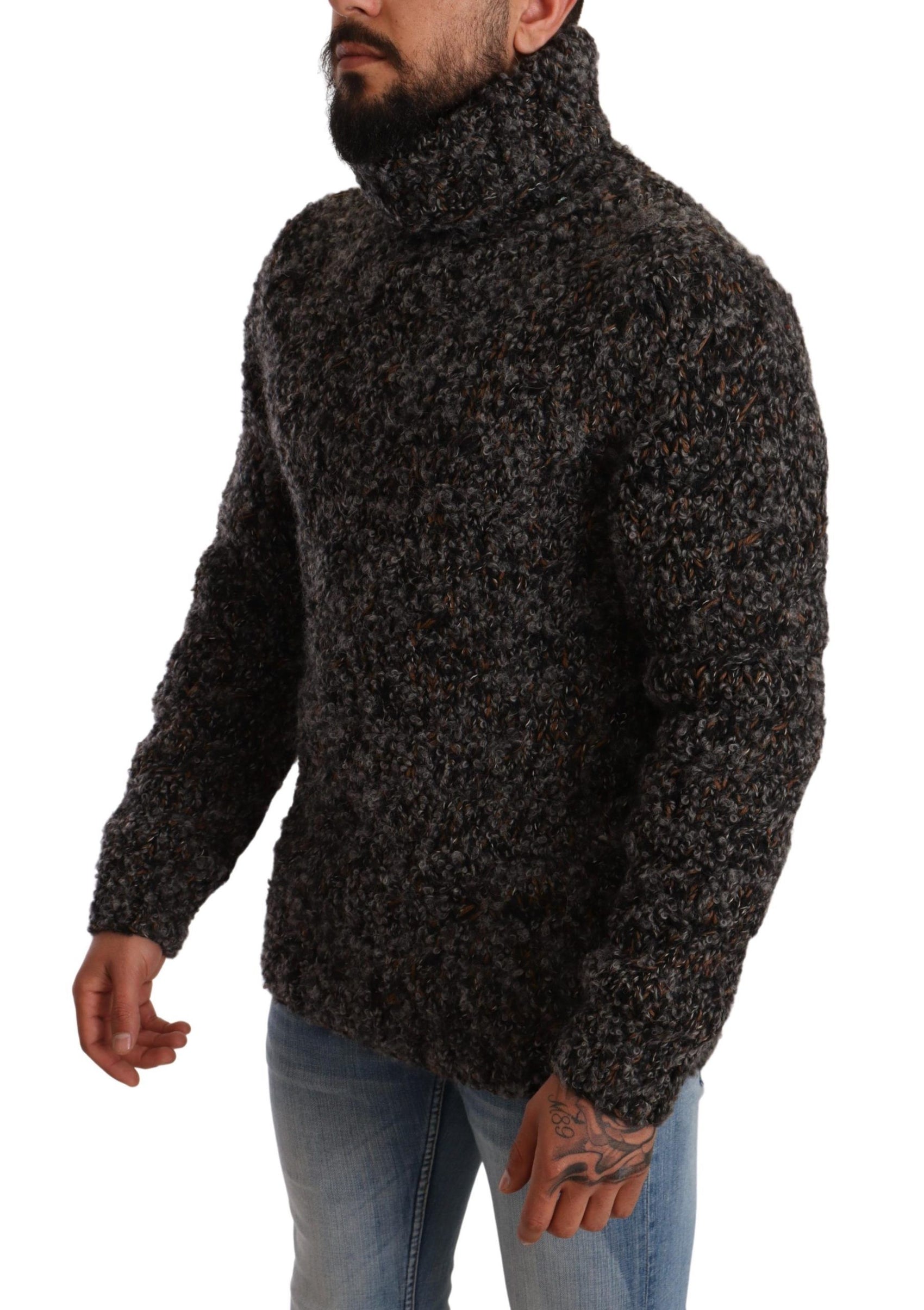 Eleganter gesprenkelter Rollkragenpullover aus Wollmischung