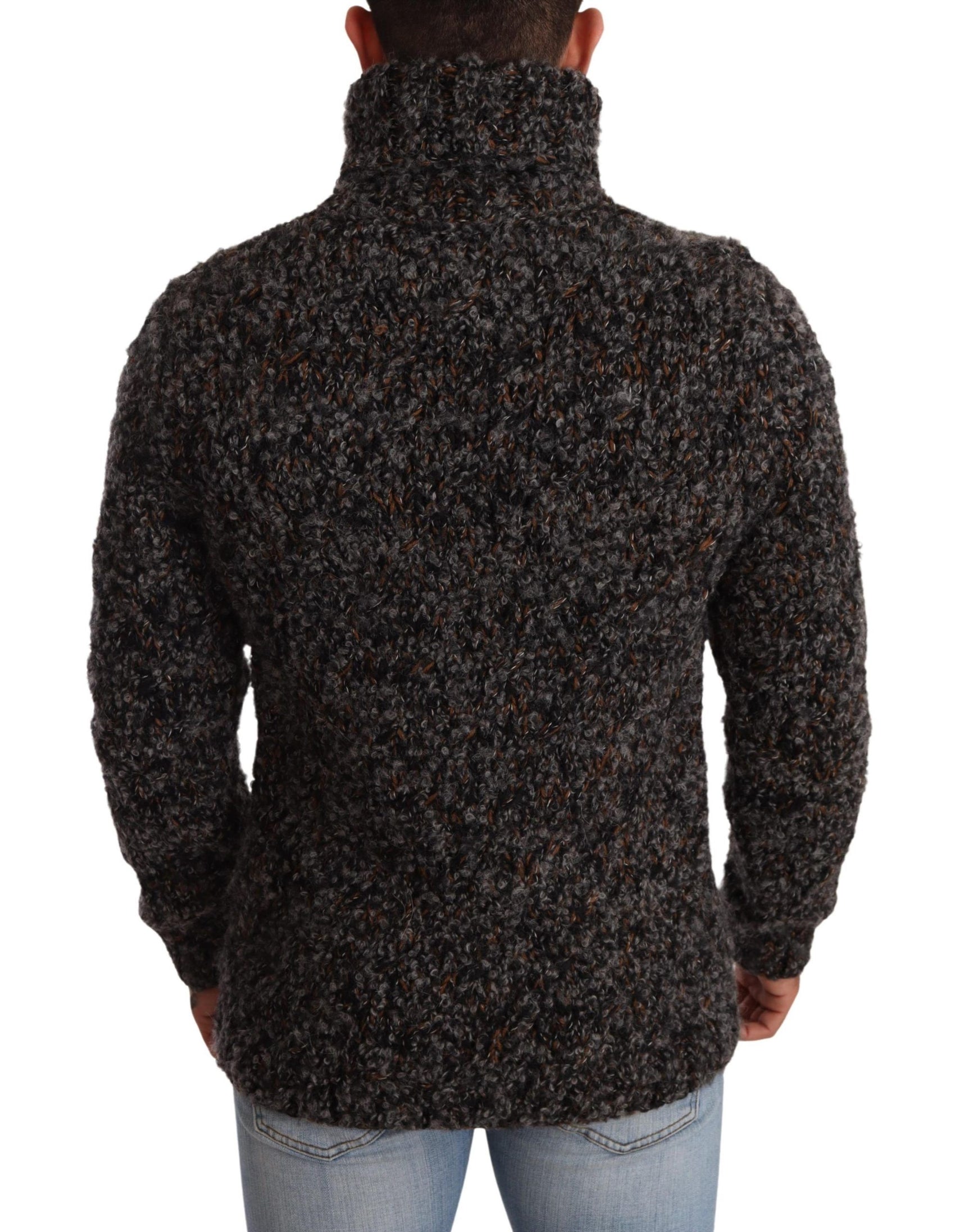 Eleganter gesprenkelter Rollkragenpullover aus Wollmischung