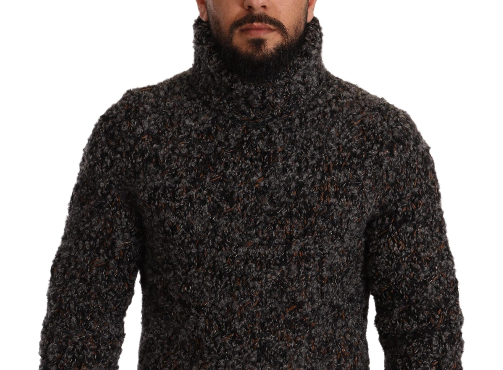Eleganter gesprenkelter Rollkragenpullover aus Wollmischung