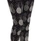Pantaloni Capri aderenti con stampa ananas nera chic