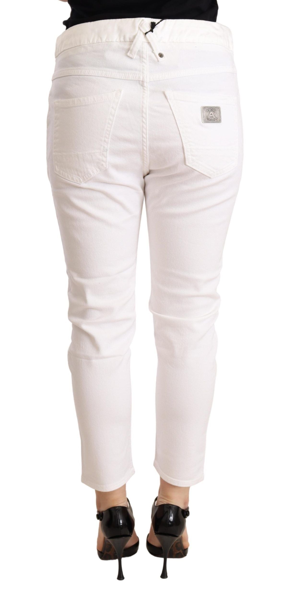 Elegante Slim Fit Skinny-Hose in Weiß
