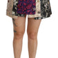 Floral Jacquard Asymmetrical Mini Skirt