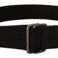 Elegant Cotton-Leather Blend Fashion Belt